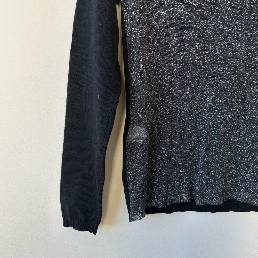 Vintage Dolce & Gabbana Black Metallic Cashmere Sweatear Size 38 - Picture 3 of 5